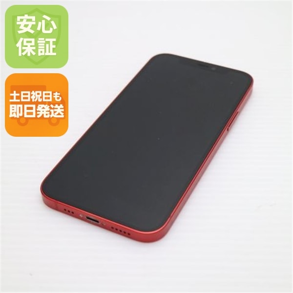 美品 SIMフリー iPhone12 256GB レッド 67