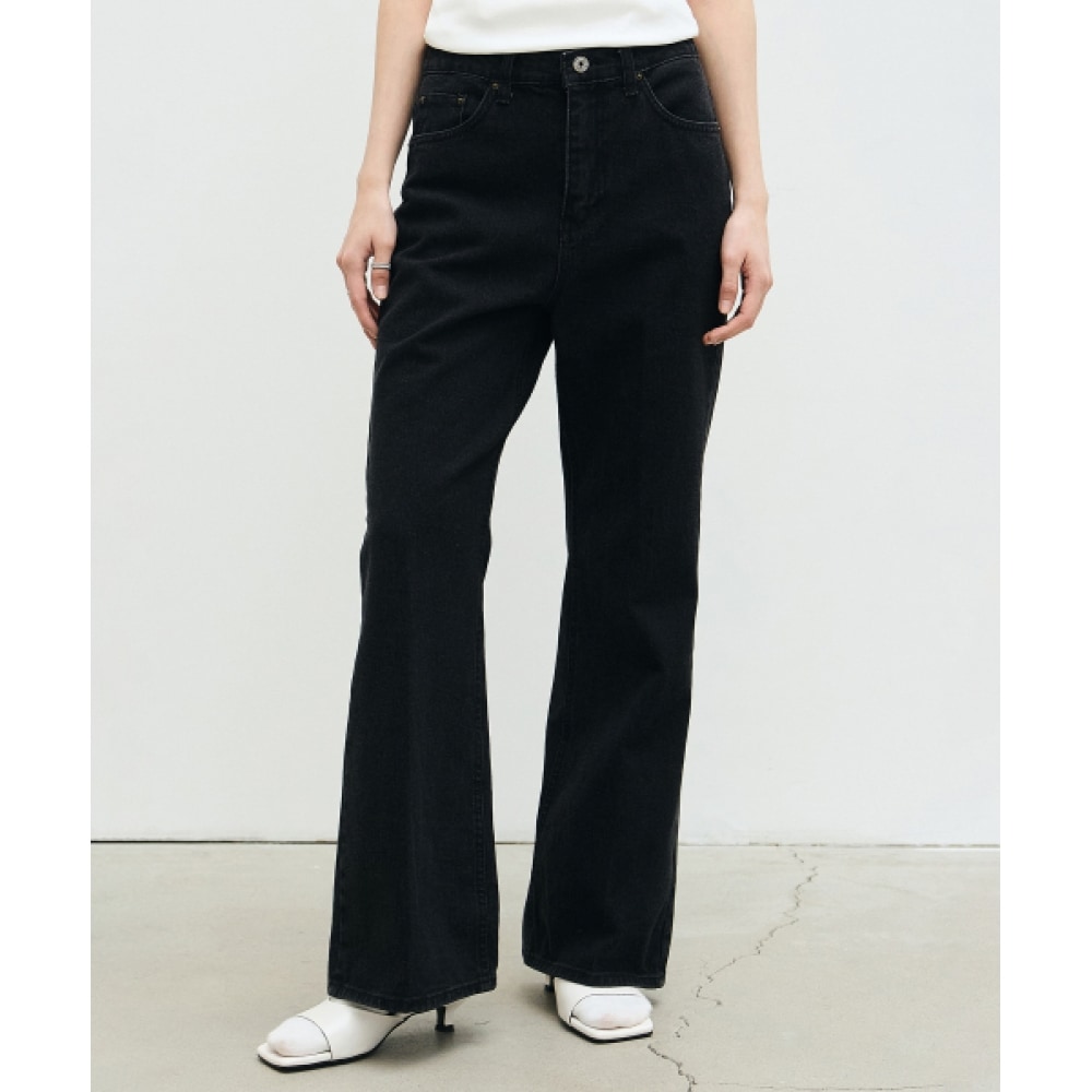 ニック&ニコールニックニコールセミブーツカットパンツ_ブラック