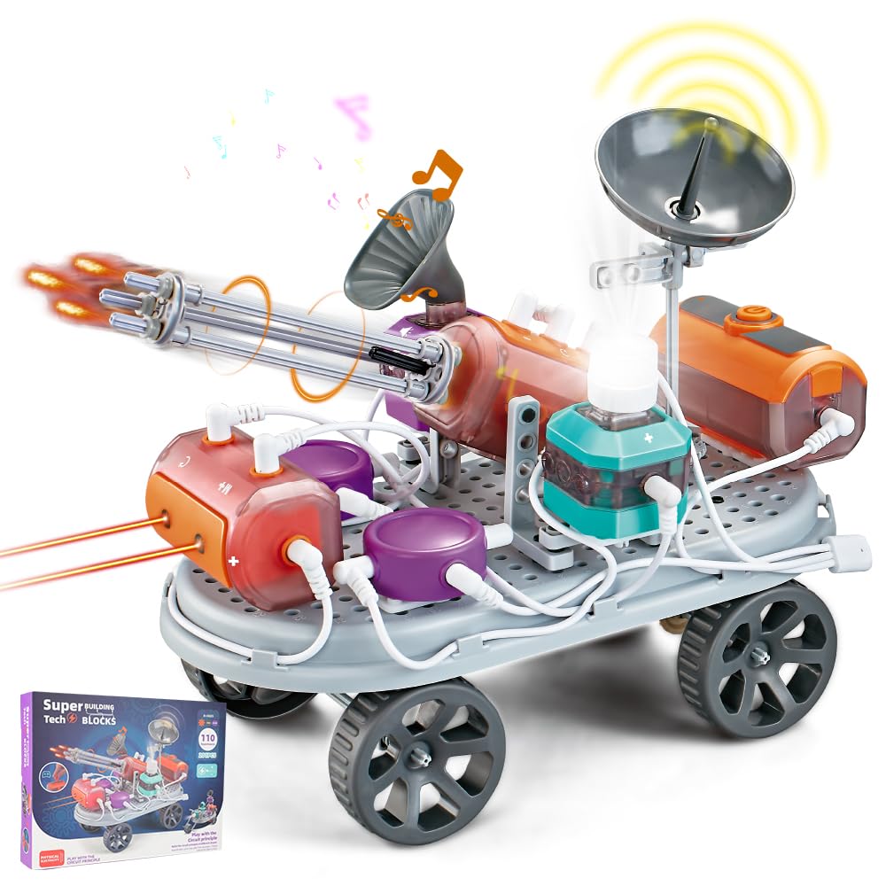 電子回路 組み立て 実験 知育玩具 - FlyCreat 201pcs 理科実験キット 3D 理科 回路パーツ 科学キット 電気回路実験キット 回路ブロック バルズ 電路モジュール 0 直列 並列 教