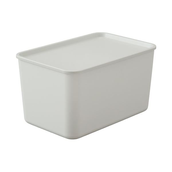 （まとめ）アイリスオーヤマ フタ付き積み重ねボックス45D グレー（x3セット）