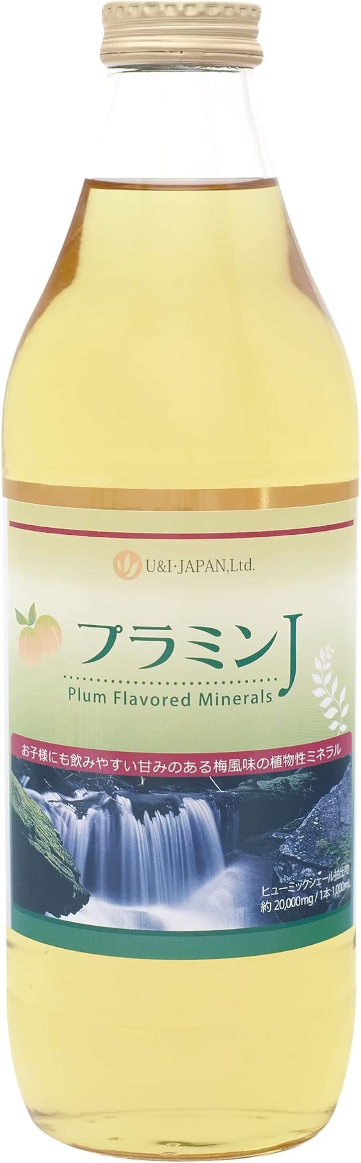 U＆I・JAPAN プラミンJ 1000mL １億年かけて作られた天然ミネラル 70種類以上の高吸収性ミネラル マルチミネラル フルボ酸 クエン酸 シリカ ヒューミックシェール 植物性