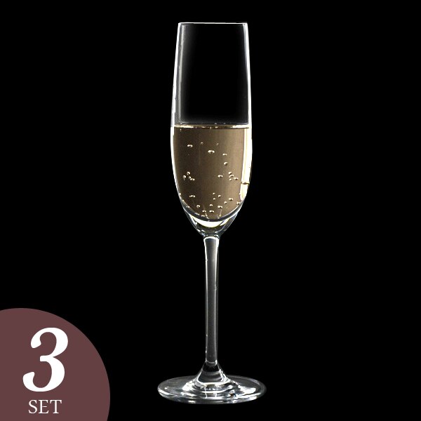 シャンパングラス　PALLONE　パローネ　170ml　3個セット　ガラス製 （ 食洗機対応 クリス