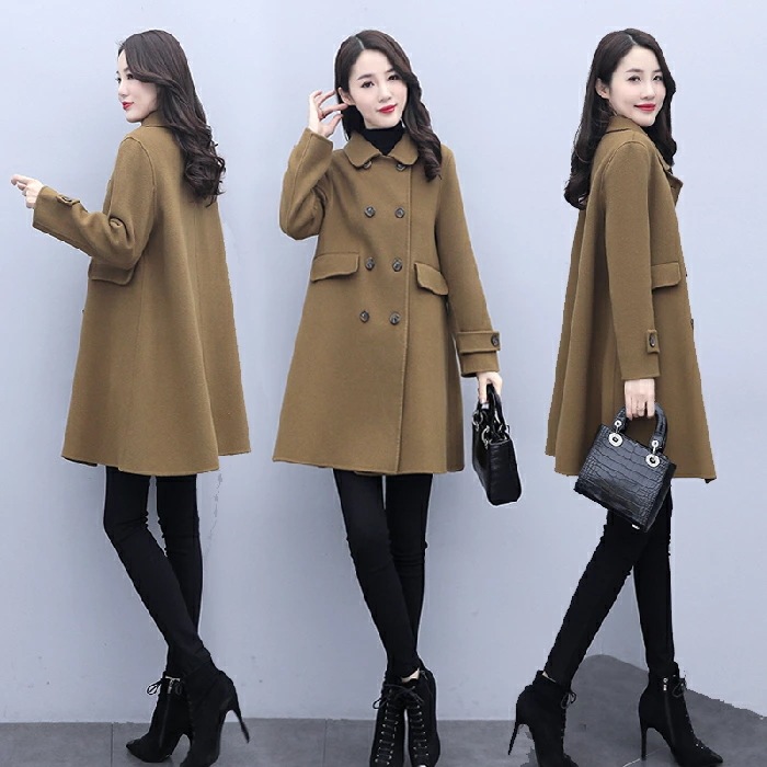 トレンチコート レディース チエスターコート ショート丈 コート 羽織 アウター 秋 冬 コート ウール混 エレガント カジュアル 無地 体型カバー 暖かい ゆったり シンプル フォーマル 通勤 OL