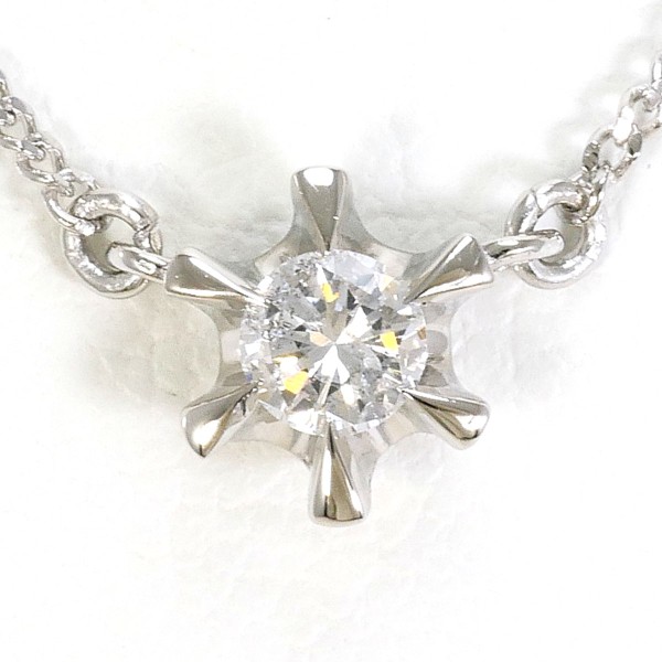 PT900 プラチナ PT850 ネックレス ダイヤ 0.10 中古