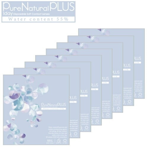 【8箱】高含水コンタクトレンズ ピュアナチュラル プラス 55% Pure Natural PLUS 30枚入 8箱 1日使い捨て コンタクトレンズ