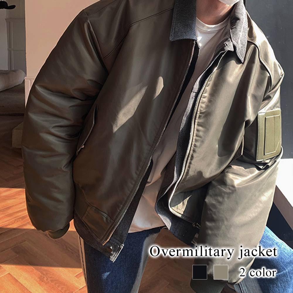 ブルゾン メンズ オーバーミリタリージャケット ゴルフ シニア 秋 おすすめ 40代 大きいサイズ ジャンパー きれいめ ジャケット かっこいい ボア 中綿 コーデ ウェア 作業着 厚手 パーカー 防