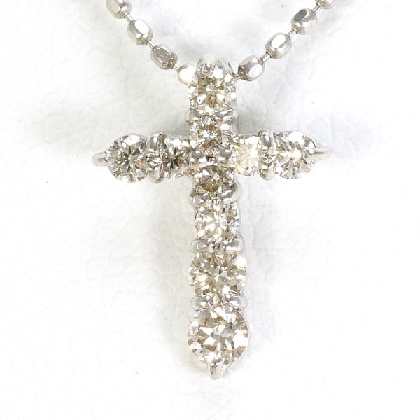 PT900 プラチナ PT850 ネックレス ダイヤ 0.2 約40cm ジュエリー 中古