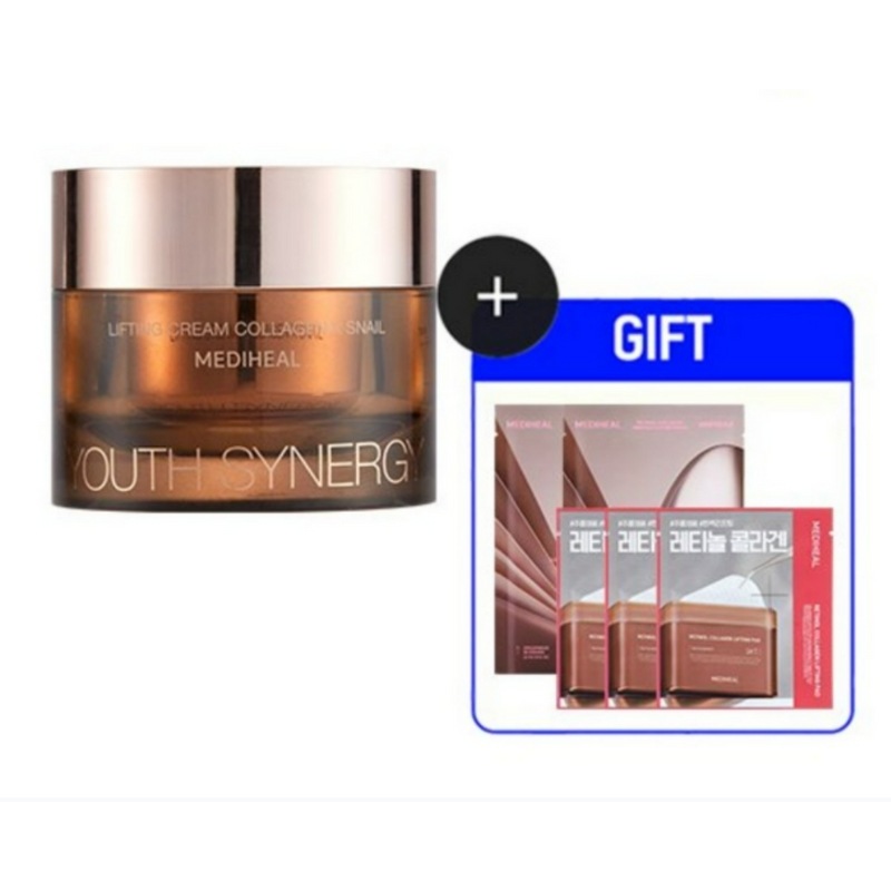 ユースシナジークリーム50ml+レチノールマスク2枚+パッド3枚/リフティングクリーム, 保湿, 弾力ケア, 栄養供給, ブラックスネイル, スローエイジング, 乾燥肌対策, 韓国コスメ, 高密着,