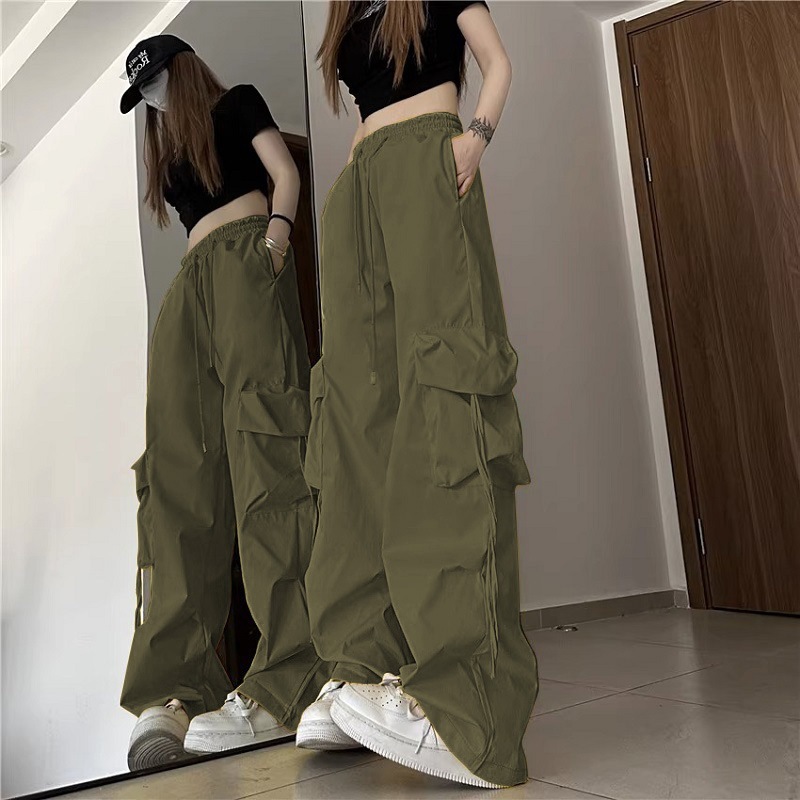 夏秋季 ウエストゴム テーパードパンツ レディース レディースパンツ カーゴ ミリタリーパンツ レディース カーゴパンツ