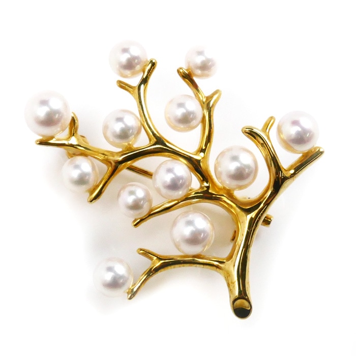 MIKIMOTO ミキモト K18YG イエローゴールド 幸福の木 Kofuku no