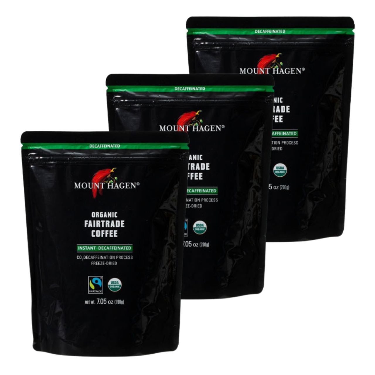 マウントハーゲン カフェインレス インスタントコーヒー詰替用 200g 3個 ノンカフェイン デカフェ コーヒー 珈琲 coffee Mount Hagen オーガニック