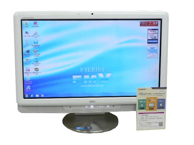 液晶一体型 Windows7 デスクトップパソコン 中古パソコン 富士通 Core 2 Duo DVD 4GB/500GB 送料無料 中古