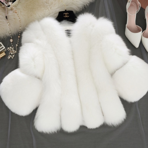 レディース フェイクファー コート ジャケット ふわふわ 毛皮 ギャル キャバ A1942
