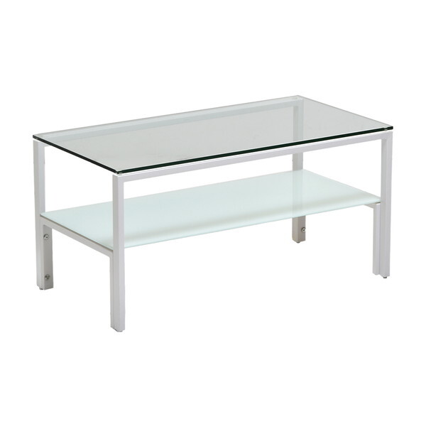 B.Bファニシング ONTB0293GLWHT ホワイト Arca ガラスセンターテーブル メーカー直送