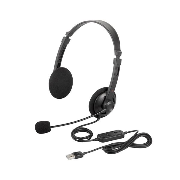 バッファロー両耳ヘッドバンド式ヘッドセット ブラック BSHSUH12BK 1個 4,650円