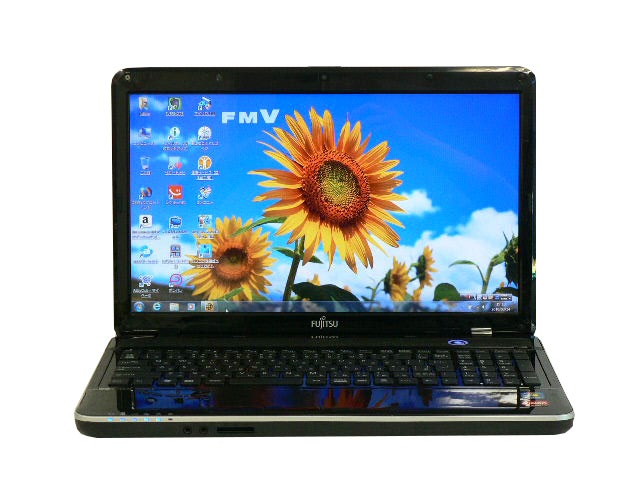 ノートパソコン 中古パソコン AH40/D ブラック テンキー ノート 本体 Windows7 富士通 Athlon DVD 4GB/500GB 送料無料 中古
