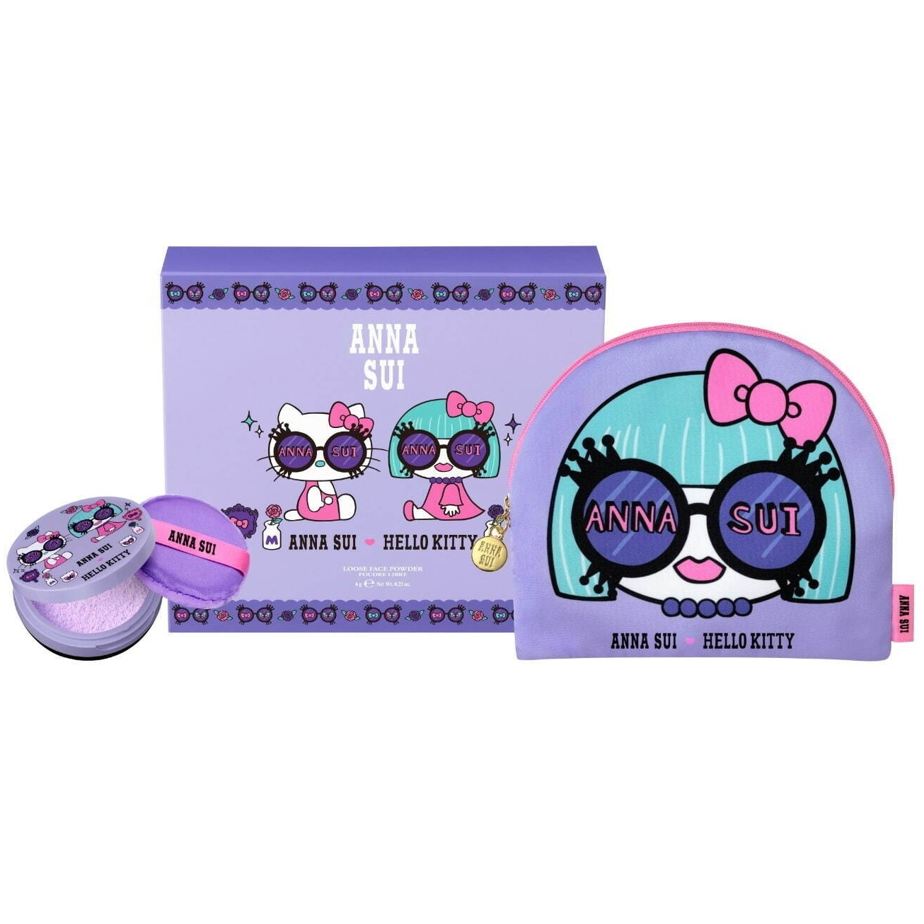 【限定】 ルースフェイスパウダー 200 ライトパープル ポーチ付き　透明感　パウダー