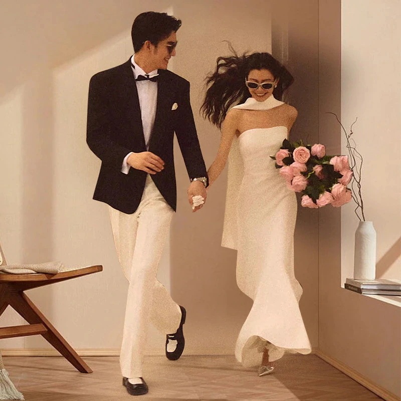 ウェディング パーティードレス 花嫁 ワンピース 【縁.愛】ウェディングドレス 二次会 演奏会 ロングドレス 結婚式 10 お呼ばれ 前撮り メガ割 サイズオーダーメイド可能 白 成人式