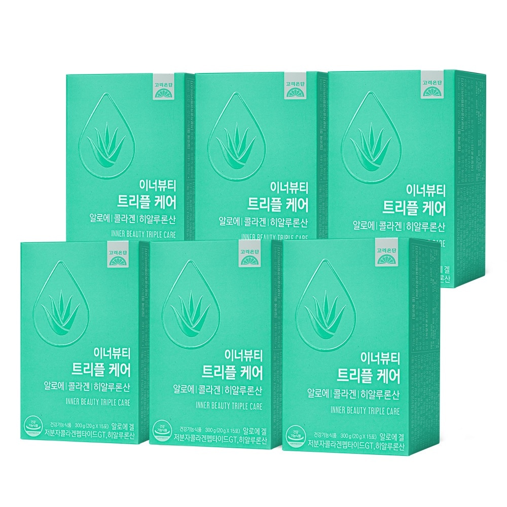 高麗銀団インナービューティートリプルケアアロエコラーゲンヒアルロン酸15包6個