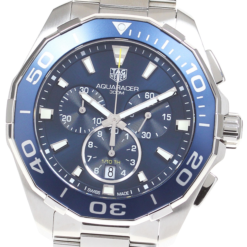 タグホイヤー TAG HEUER CAY111B.BA0927 アクアレーサー クロノグラフ クォーツ メンズ 美品 箱・保証書付き_835648【中古】