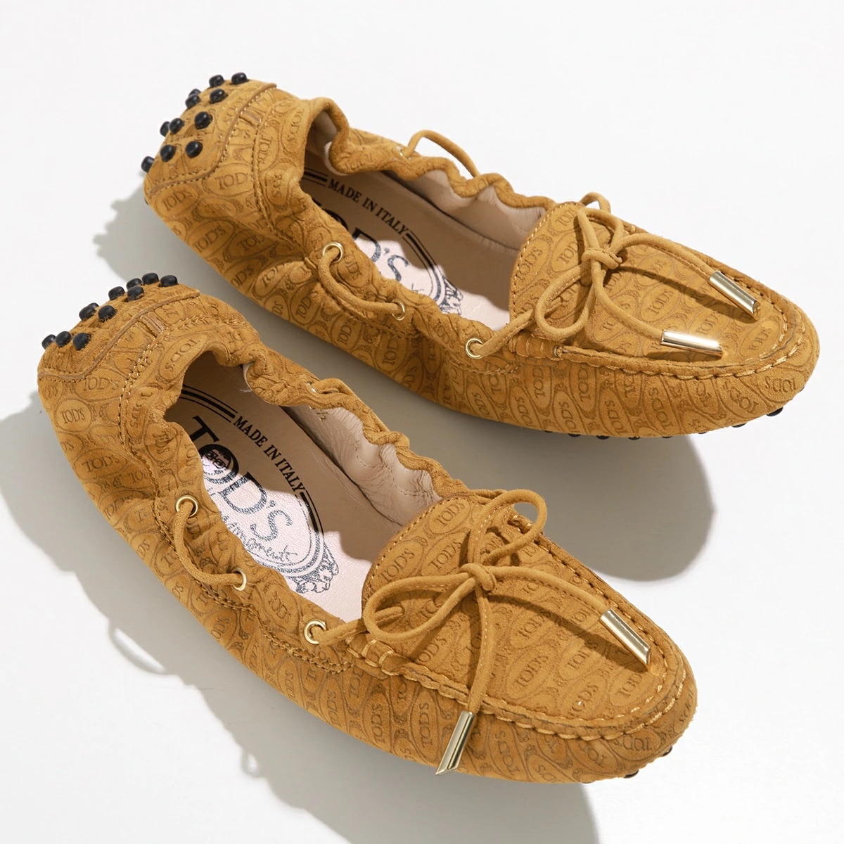 TODS トッズ モカシン XXW0FW0CH80HR0 レディース ドライビングシューズ バレエシューズ リボン スウェード ロゴ 軽量 シューズ 靴 C800