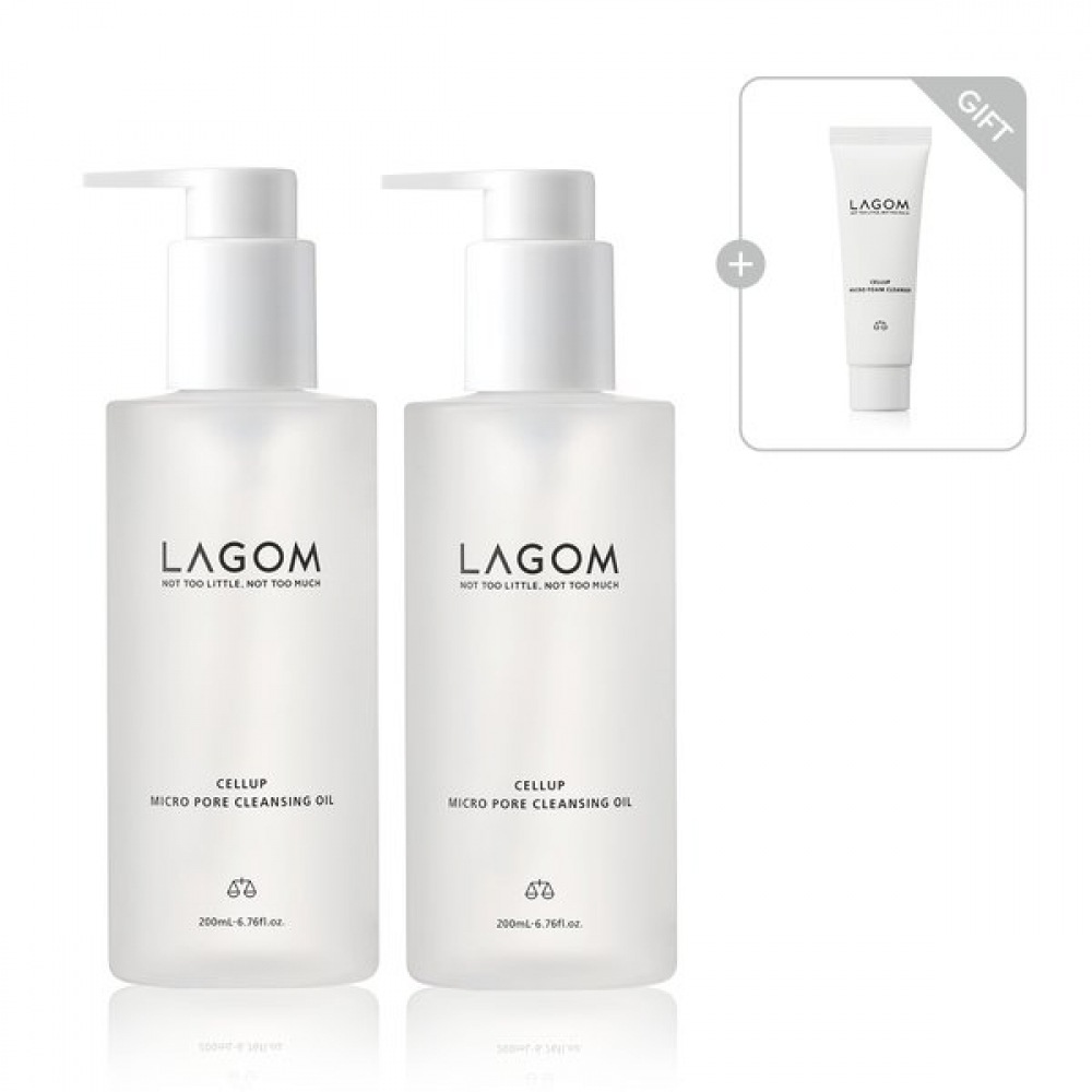 ラゴム マイクロポアクレンジングオイル デュオセット 200mL（+マイクロフォームクレンザー 30mL プレゼント）