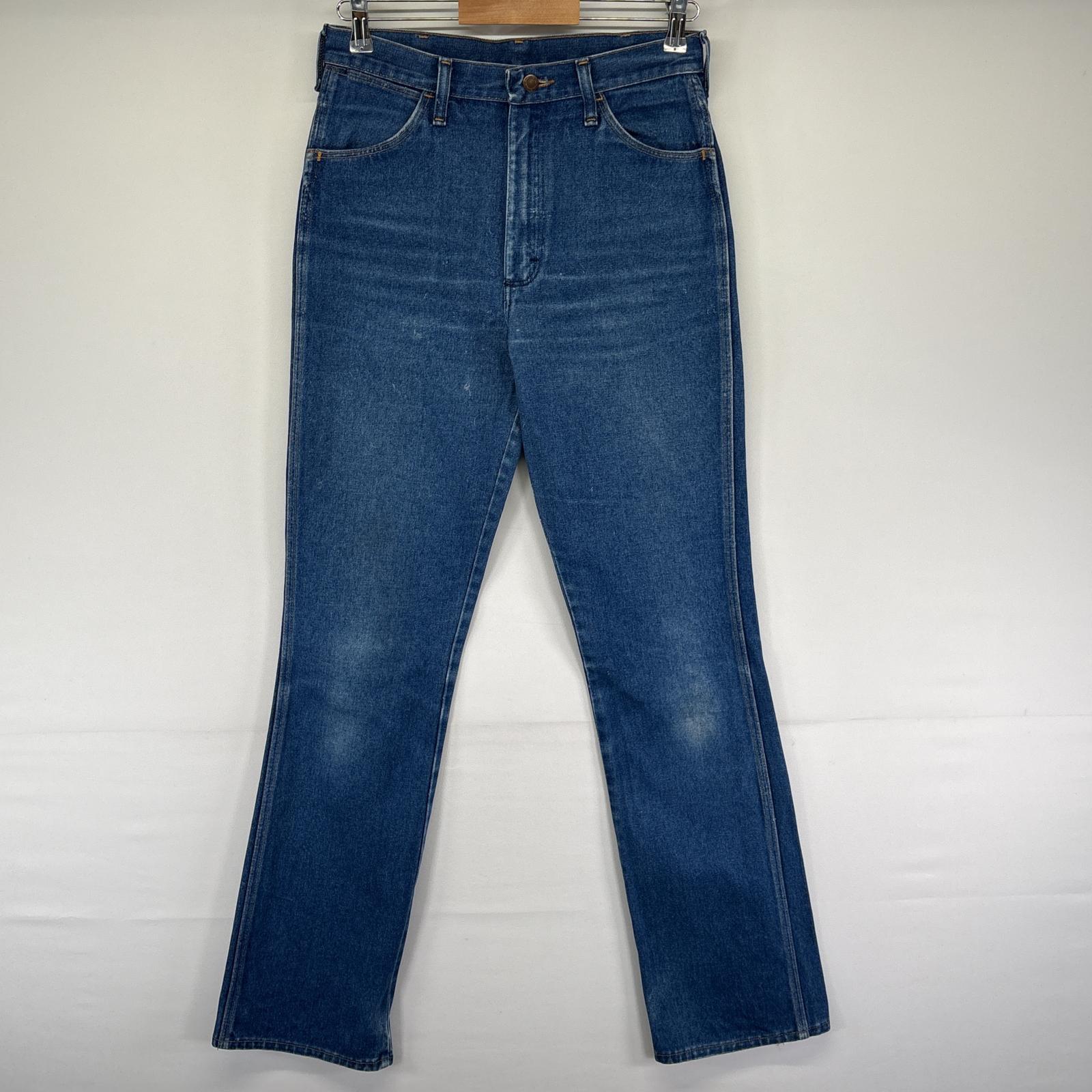 古着 90s/90年代 USA製 デニムパンツ ブーツカット 5ポケット ジップ ジーンズ ジーパン w31 L36 ブルー メンズ