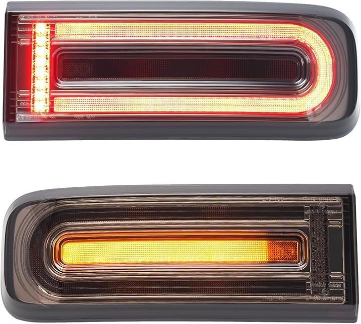互換品 ベンツ Gクラス W463A 2018-2024 W465 LED シーケンシャル ノーマル点灯との切替SW付 ウインカー テールランプ スモークレンズ G550(スモーク)
