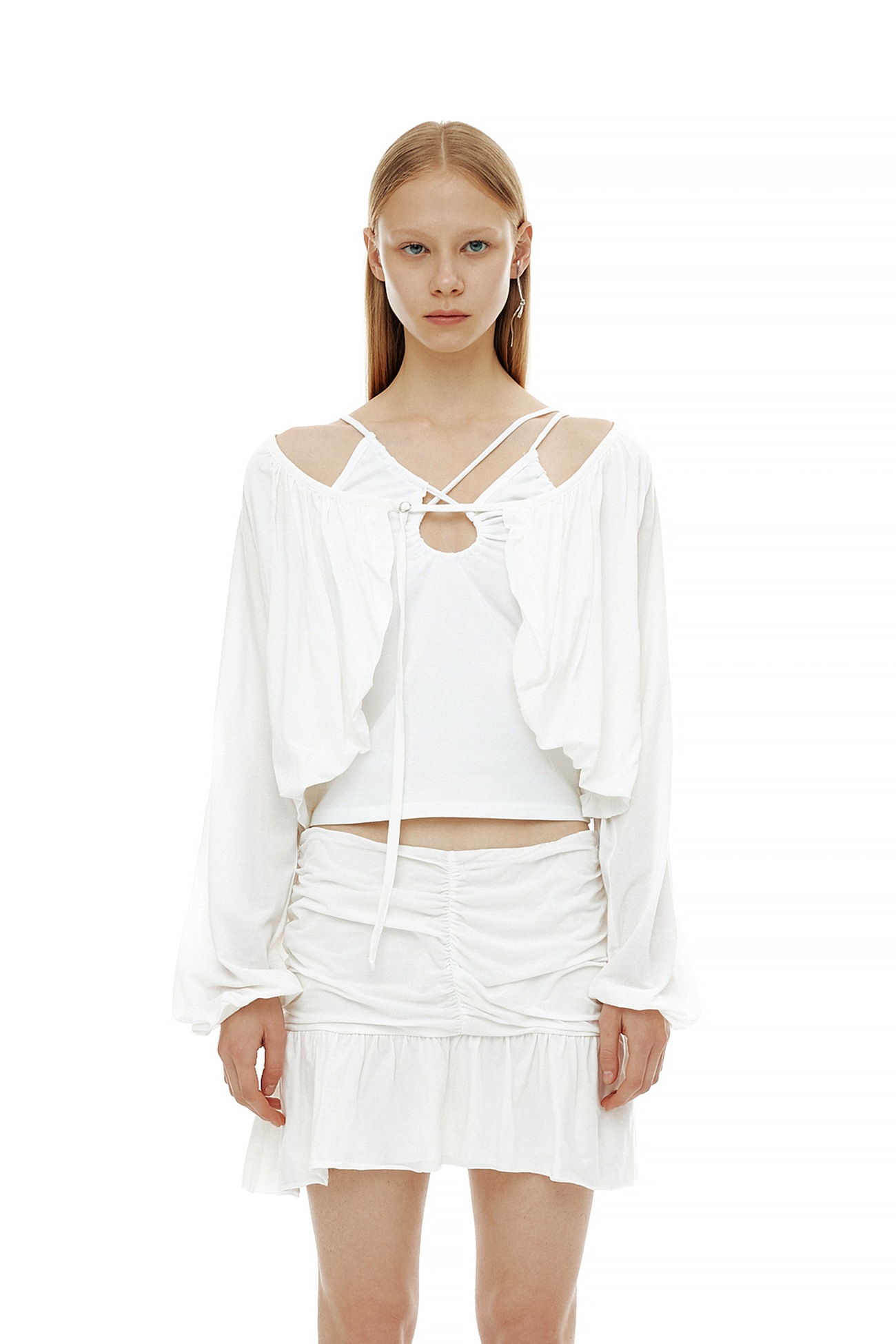 【CERRIC】 FLUID TAP CARDIGAN : IVORY