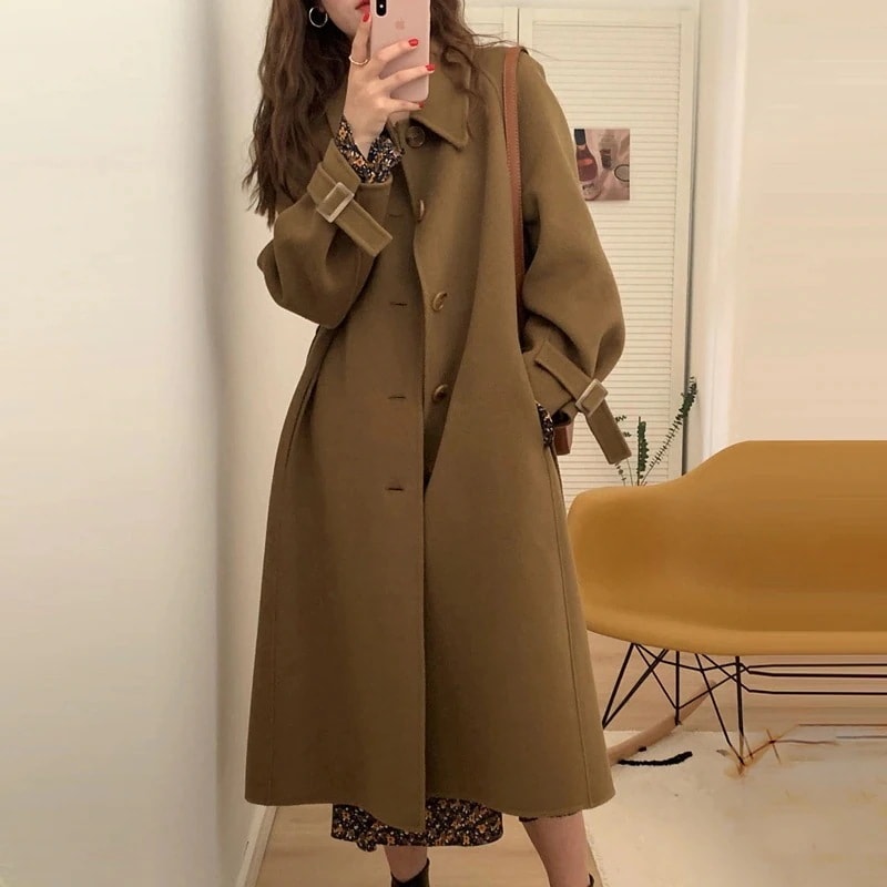 【急速出荷!】チェスターコート ロングコート レディース ロング丈 ジャケット アウター トップス オーバーサイズ 5,591円