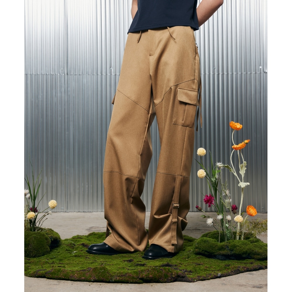 LARTIGENT L2 リボンポケットパンツ(ブラウン)