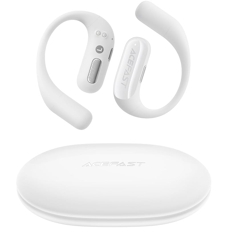 【存在を無しに挑戦！】ACEFAST オープンイヤー イヤホン ワイヤレス Bluetooth 5.4 耳を塞がない 軽量 ランニング・スポーツイヤホン 急速充電 マイク付きイヤホン 耳掛け 左右分離