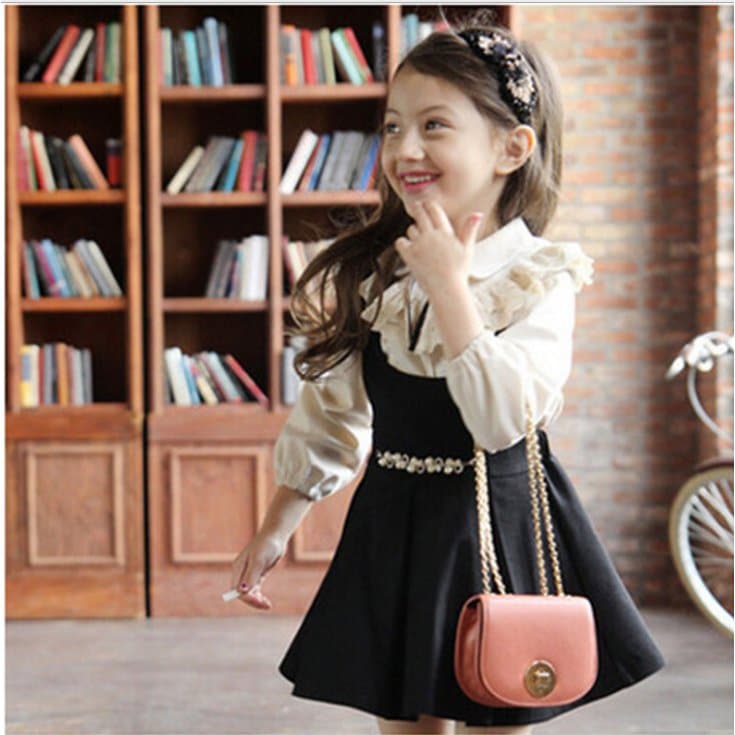 女の子 入学式 フォーマル キッズ 卒園式 子供服 スーツ 長袖 白ブラウス パールアクセ付き 子ども服 七五三 発表会 ピアノ 卒業式