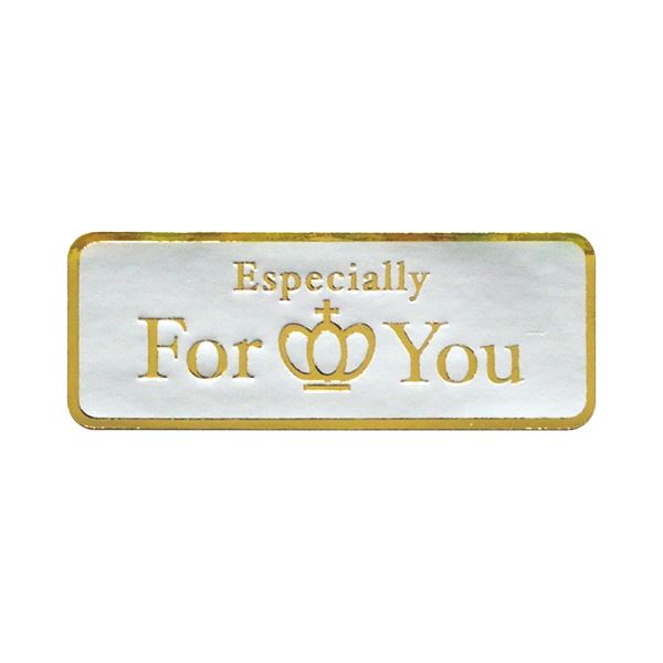 (まとめ) タカ印 アドテープ For You 王冠 タテ15×ヨコ40mm 21-90 1巻(500片) (×4セット)