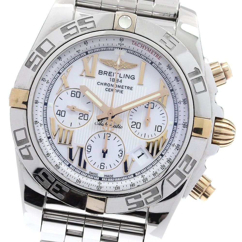 ブライトリング BREITLING IB0110 クロノマット44 ビコロ クロノグラフ 自動巻き メンズ 箱・保証書付き_958675【中古】