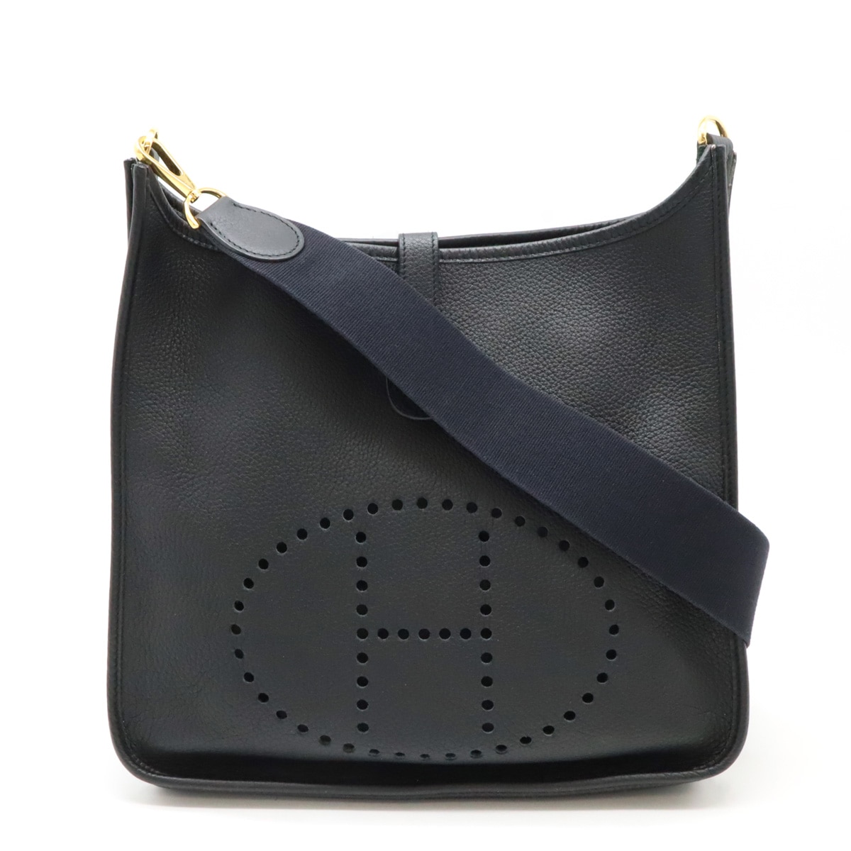 エヴリン エブリンI エブリン1 GM ショルダーバッグ トリヨンクレマンス レザー ブラック 黒 ゴールド金具 G刻