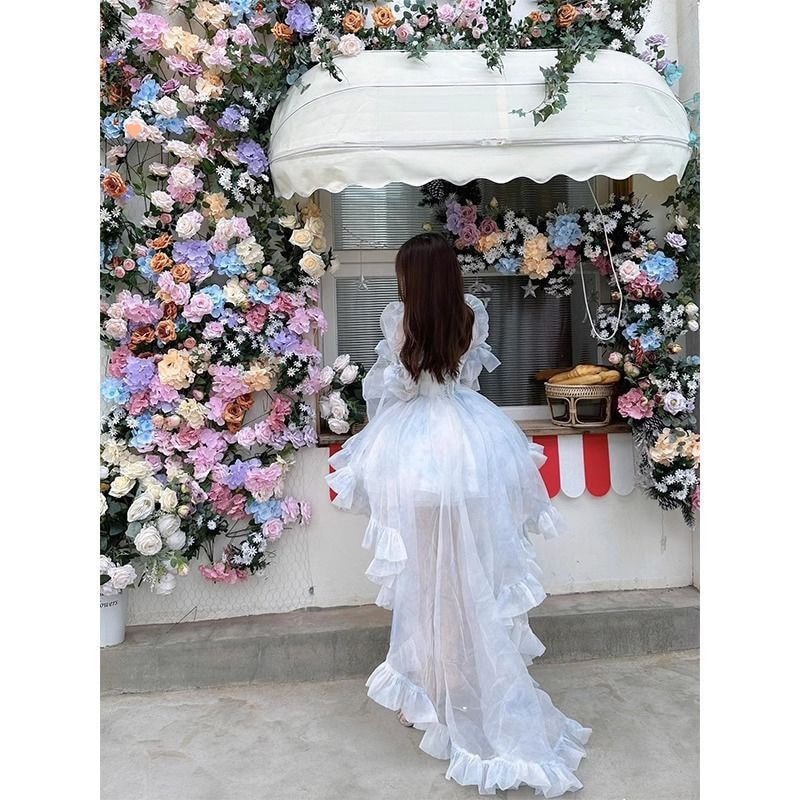 ウェディングドレスブルーブ＆テールドレスロリータプリンセスふっくらスリムワンピースドレスその他 ワンピースドレス 6,484円