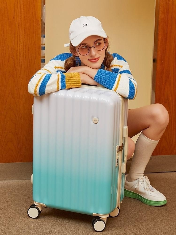 スーツケース レディース グラデーションカラー 日系デザイン 学生向け 軽量 静音 20インチ