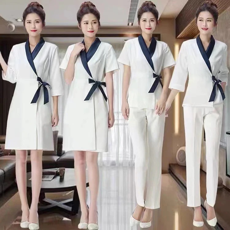 2024新作 ユニフォーム エ今週の割引は 25% オフですステ サロン通勤 レディース 女性 制服おしゃれ 半袖 七分袖 ジャケット 上下セット セットアップ 美容室制服エステ制服