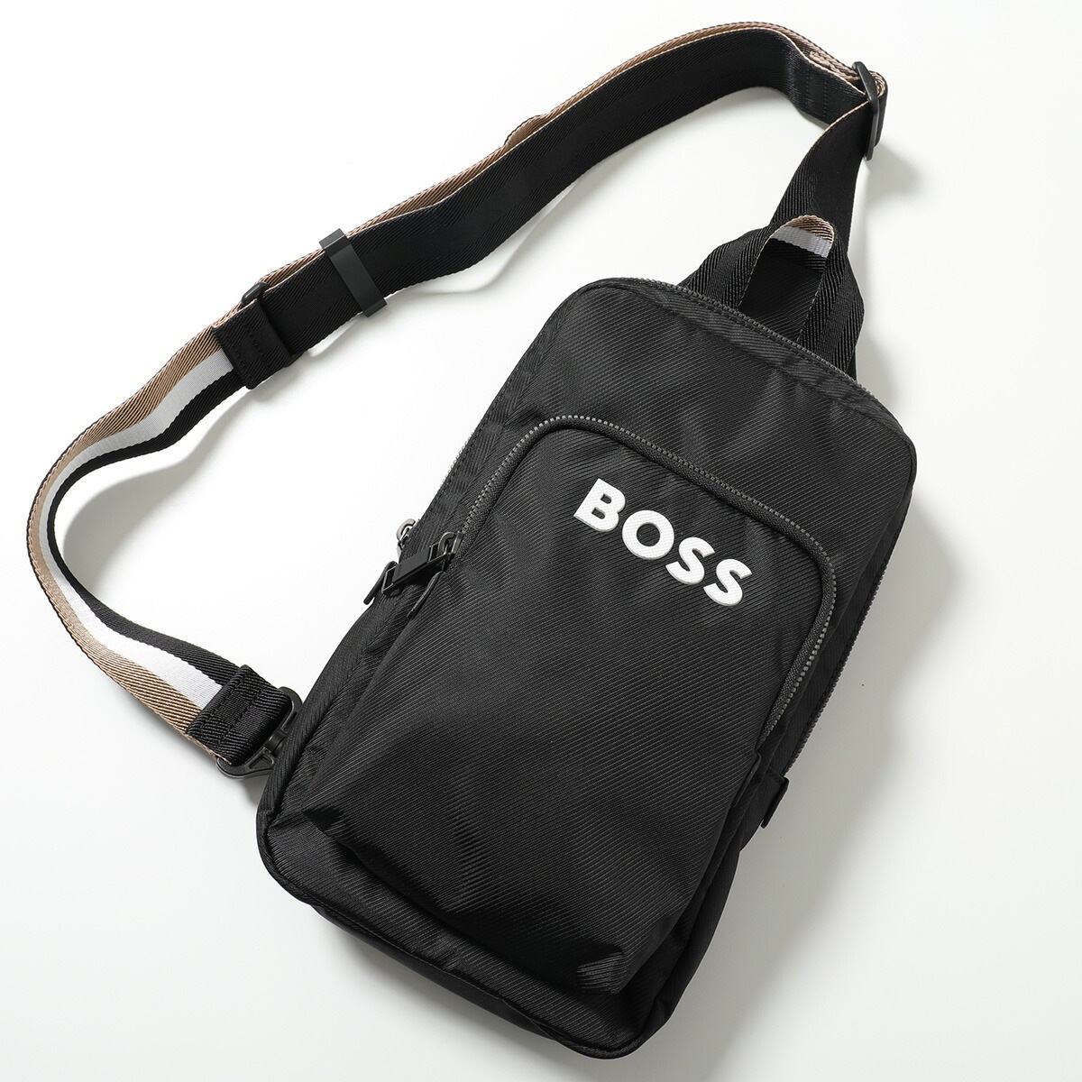 HUGO BOSS ヒューゴボス ボディバッグ 50548221 メンズ ベルトバッグ クロスボディ ショルダーバッグ ポリエステル ロゴ 鞄 001