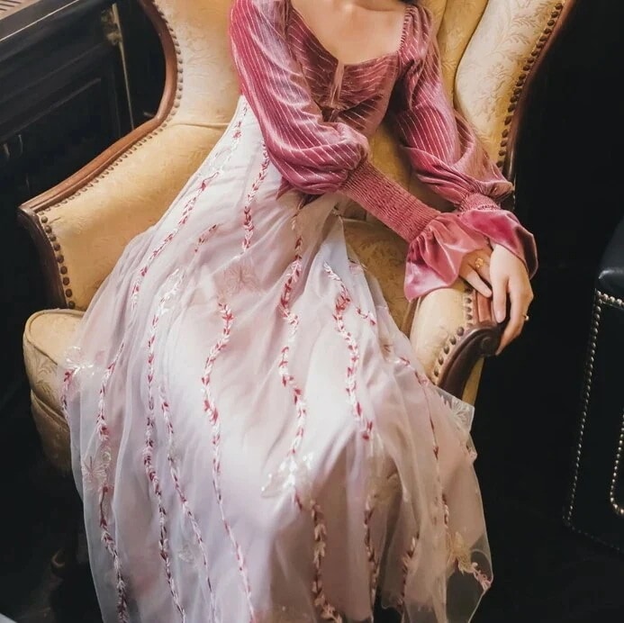 ワンピース レディース ドレス レース マキシ丈 ロング キャバクラドレス ロング丈 ネック 7,480円