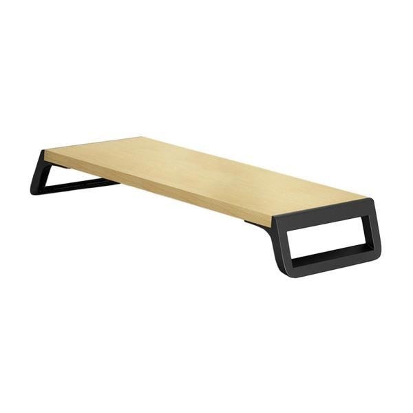 PC スクリーン用モニター スタンド デスク木製サポート デスクトップ シェルフ コンピューター スタンド木と黒