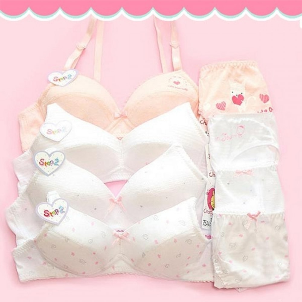 (J2Y) J2Y ジュニアブラパンティー学生用下着 1/2/3 ステップ 8 セット