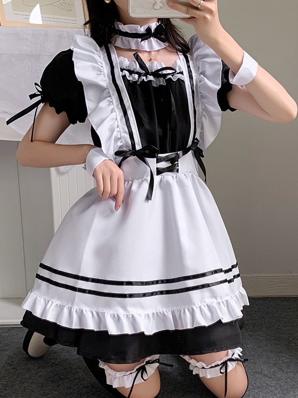 【1点ご購入 で10点プレゼントいたします】メイド服cosかわいい女中女中女装ロリータワンピース二次元コスプレ衣装