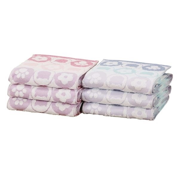 今治タオルブランド キッチンタオル6枚組（ブルーx3/ピンクx3）