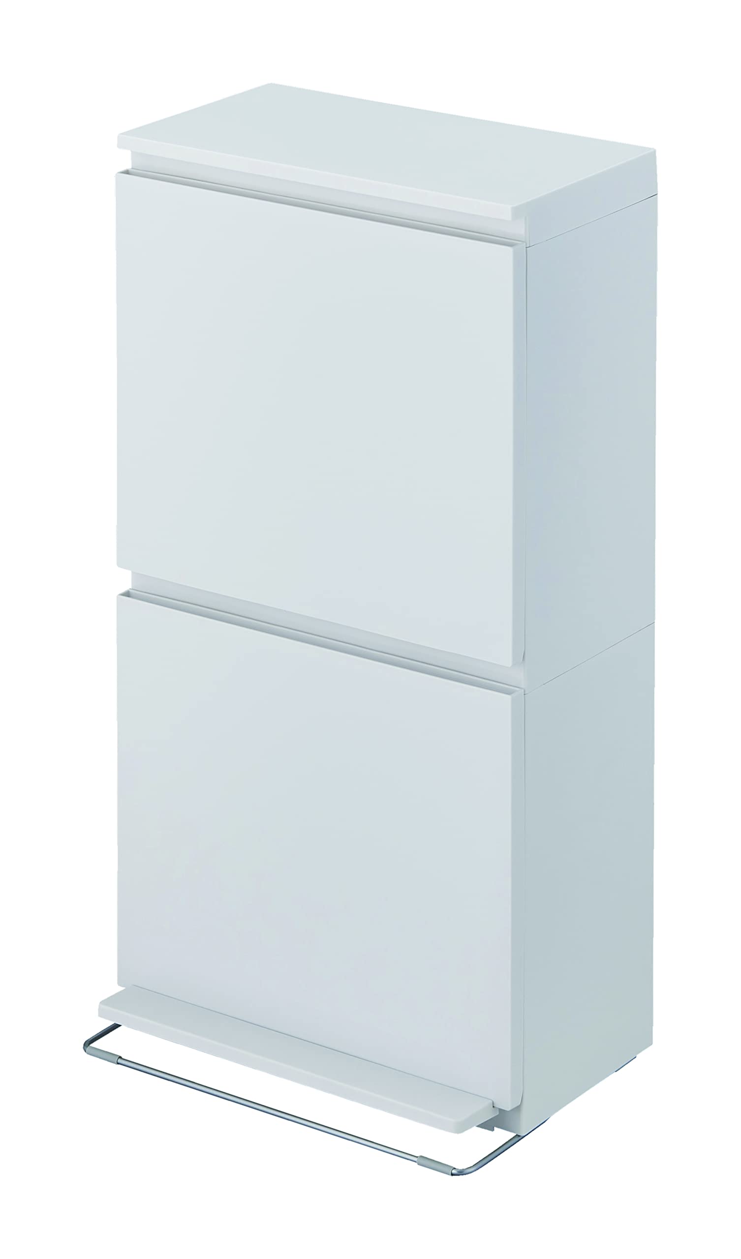 アスベル フタ付きゴミ箱 ペダル2段ワイド 丸洗い可 40L 白 奥行スリム A6887 6,905円