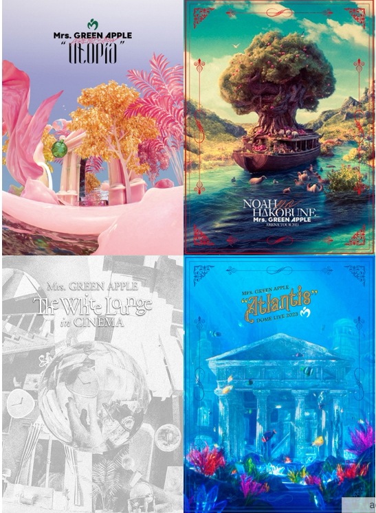 Mrs. GREEN APPLE 通常盤 4枚 『Utopia』 『Atlantis』 『NOAH no HAKOBUNE』 『The White Lounge』 Blu-ray / DVD