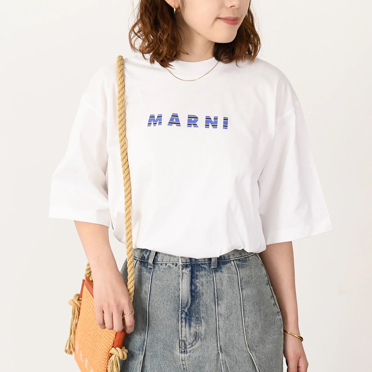 Tシャツ トップス カットソー ロゴ コットンTシャツ HUMU0223HP USCX51 レディース ユニセックス アイボリー コットン ロゴT 半袖 春 夏