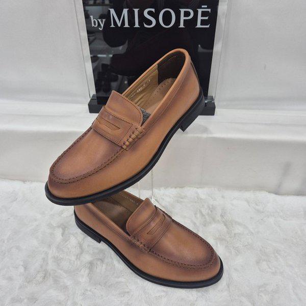 By 男性 クラシック ペニー ローファー 122HT439FH005 CAMEL 4 JJ