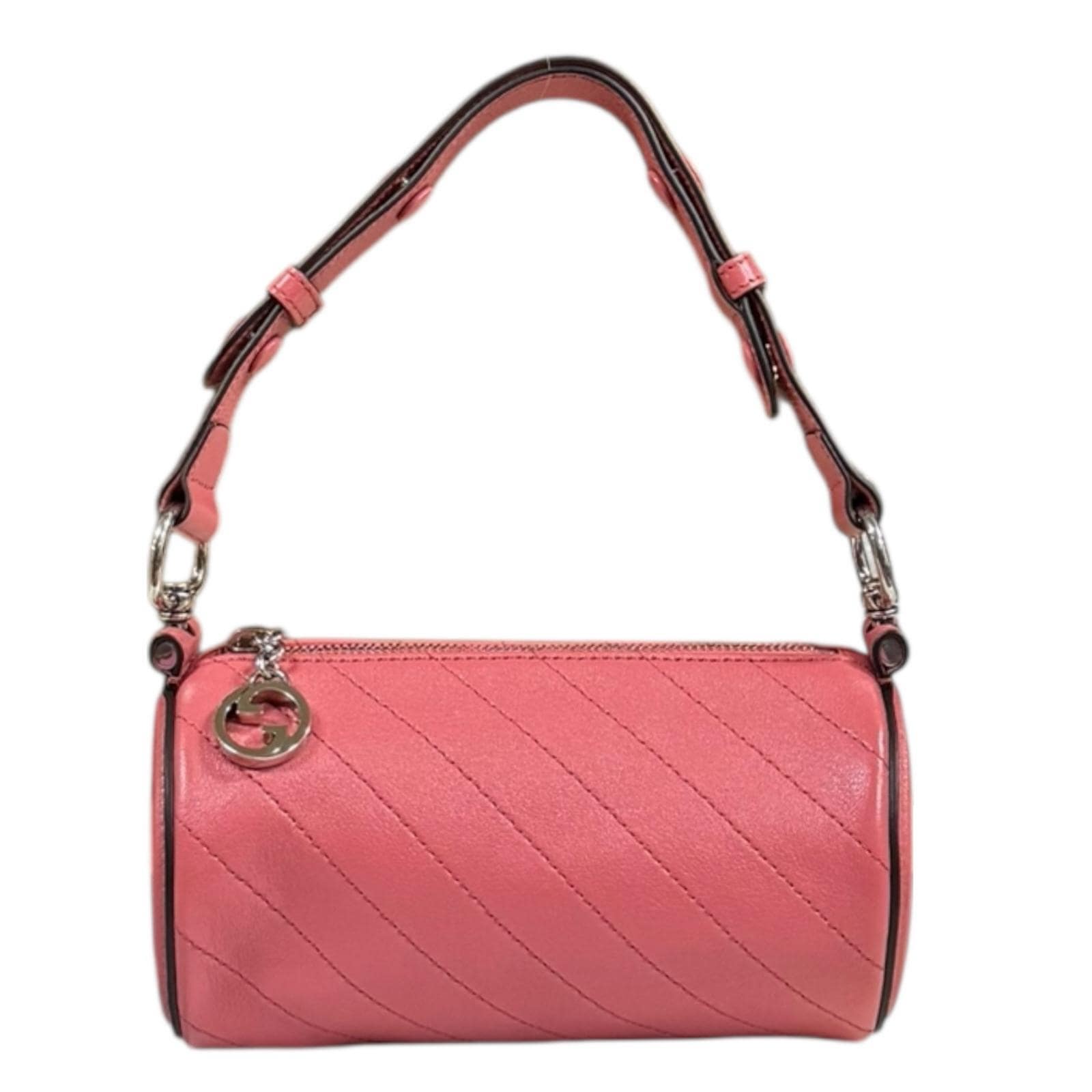 グッチ ブロンディ ショルダーバッグ レザー 760170 ピンク GUCCI 中古 美品